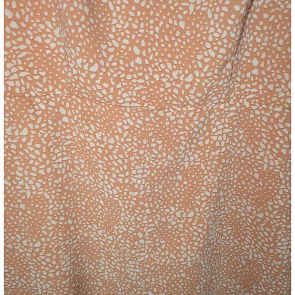 She + Sky Romper S Women's Orange Speckle Print Ruffle Strap Shorts One Piece - Picture 5 of 9